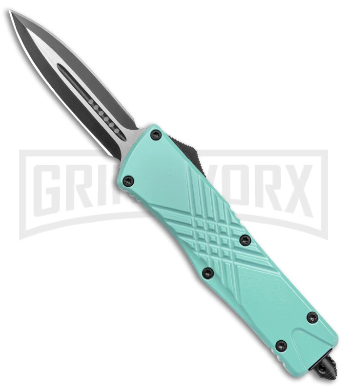 Demolisher OTF Automatic Knife Clip Point Mint - Two Tone Plain 1 Demolisher OTF Automatic Knife Clip Point Mint - Two Tone Plain
