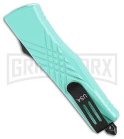 Demolisher OTF Automatic Knife Clip Point Mint - Two Tone Plain 6 Demolisher OTF Automatic Knife Clip Point Mint - Two Tone Plain -Deals Blade Master Store Demolisher OTF Auto Dagger Mint TT GX 40640 jr side large