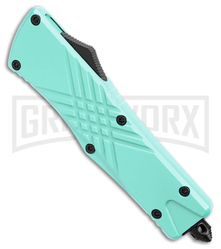 Demolisher OTF Automatic Knife Clip Point Mint - Two Tone Plain 2 Demolisher OTF Automatic Knife Clip Point Mint - Two Tone Plain - Image 2