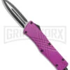 Demolisher OTF Automatic Knife Clip Point Purple - Two Tone Plain