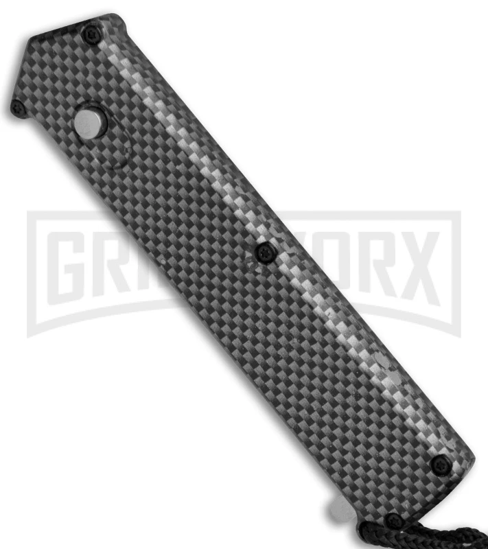 Elemental Reactor Sim. Carbon Fiber OTF Automatic Knife - Satin Plain 2 Elemental Reactor Sim. Carbon Fiber OTF Automatic Knife - Satin Plain - Image 2