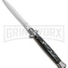 Frank B. 11" Italian Stiletto Sim Dark Horn Automatic Knife - Dagger