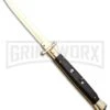 Frank B. 11" Ebony Italian Stiletto Swinguard Gold Plated - Bayo Gold
