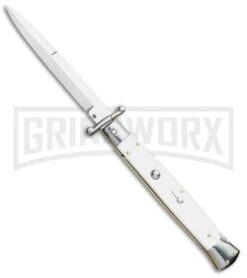 Frank B. 11" Italian White Pearlex Tactical Swinguard - Satin Bayonet
