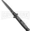 Frank B 9" Sim Carbon Fiber Handle Black Blade - Flat Plain