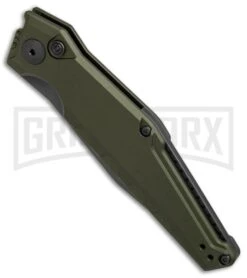 Kershaw Launch 7 Galyean OD Green Automatic Knife - Black Plain -Deals Blade Master Store Kershaw Galyean Launch 7 OD Green black BHQ 75927 er spine large