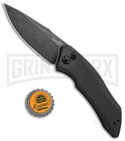 Kershaw Launch 1 Gray Automatic Knife - Blackwash Plain -Deals Blade Master Store Kershaw Launch 1 Automatic Gray Aluminum BlackWash 7100GRYBW BHQ 91254 jr bottlecap large