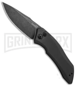 Kershaw Launch 1 Gray Automatic Knife - Blackwash Plain