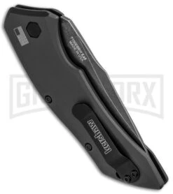 Kershaw Launch 1 Gray Automatic Knife - Blackwash Plain -Deals Blade Master Store Kershaw Launch 1 Automatic Gray Aluminum BlackWash 7100GRYBW BHQ 91254 jr side large