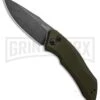 Kershaw Launch 1 Olive Green Aluminum Automatic Knife - Blackwash Plain