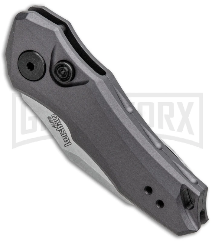 Kershaw Launch 10 Gray Automatic Knife CA Legal - Stonewash Plain 2 Kershaw Launch 10 Gray Automatic Knife CA Legal - Stonewash Plain - Image 2