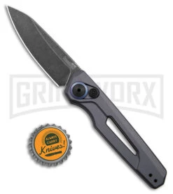 Kershaw Launch 11 Gray Aluminum Automatic Knife - Blackwash Plain -Deals Blade Master Store Kershaw Launch 11 Auto Gray Aluminum Blackwash BHQ 178232 jr bottlecap large