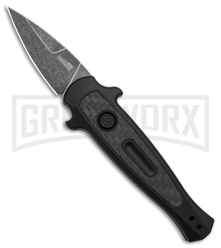 Kershaw Launch 12 CA Legal Black/Carbon Fiber Automatic Knife - Black SW Plain 1 Kershaw Launch 12 CA Legal Black/Carbon Fiber Automatic Knife - Black SW Plain