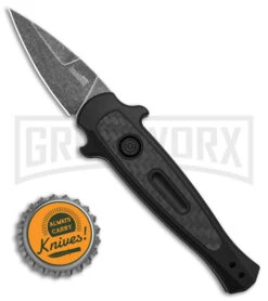 Kershaw Launch 12 CA Legal Black/Carbon Fiber Automatic Knife - Black SW Plain 7 Kershaw Launch 12 CA Legal Black/Carbon Fiber Automatic Knife - Black SW Plain -Deals Blade Master Store Kershaw Launch 12 CA Legal mini Stiletto Automatic Knife Black CF 1in Black SW BHQ 145122 td size large