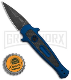 Kershaw Launch 12 CA Legal Blue/CF Mini Stiletto Automatic Knife - Black SW -Deals Blade Master Store Kershaw Launch 12 CA Legal mini Stiletto Automatic Knife Blue CF 1in Black SW BHQ 145126 td size large
