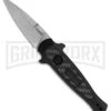 Kershaw Launch 12 Black Aluminum Mini Stiletto Automatic Knife - Stonewash Plain