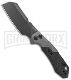 Kershaw Launch 14 Automatic Knife Cleaver Gray Aluminum - Black Stonewash Plain