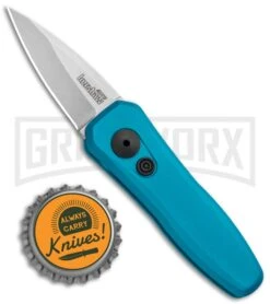 Kershaw Launch 4 Automatic Knife Teal CA Legal - Stonewash Plain -Deals Blade Master Store Kershaw Launch 4 CA Legal Auto Teal SW KER7500TEALSW BHQ 92074 jr bottlecap large