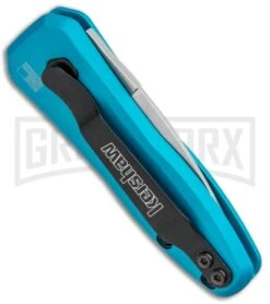 Kershaw Launch 4 Automatic Knife Teal CA Legal - Stonewash Plain -Deals Blade Master Store Kershaw Launch 4 CA Legal Auto Teal SW KER7500TEALSW BHQ 92074 jr side large