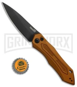 Kershaw Launch 6 Bronze Automatic Knife - Black Plain -Deals Blade Master Store Kershaw Launch 6 Auto Bronze Aluminum Black KER7800EBBLK BHQ 91251 jr bottlecap large