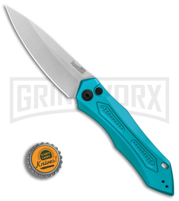Kershaw Launch 6 Teal Automatic Knife - Stonewash Plain 4 Kershaw Launch 6 Teal Automatic Knife - Stonewash Plain - Image 4