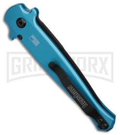 Kershaw Launch 8 Teal/CF Stiletto Automatic Knife - Black Plain 6 Kershaw Launch 8 Teal/CF Stiletto Automatic Knife - Black Plain -Deals Blade Master Store Kershaw Launch 8 stiletto AK Teal CF 3in Black BHQ 177022 td side large
