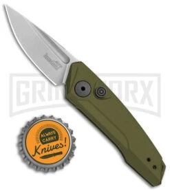 Kershaw Launch 9 OD Green Automatic Knife CA Legal - Stonewash Plain -Deals Blade Master Store Kershaw Launch 9 Auto OD Green Working KER7250OLSW BHQ 113298 jr bottlecap large