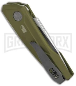 Kershaw Launch 9 OD Green Automatic Knife CA Legal - Stonewash Plain -Deals Blade Master Store Kershaw Launch 9 Auto OD Green Working KER7250OLSW BHQ 113298 jr side large
