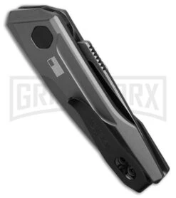 Kershaw Launch 9 Gray Aluminum Automatic Knife - Black SW Plain -Deals Blade Master Store Kershaw launch 9 AK Drop Point Gray Aluminum 2in BSW BHQ 177025 td side large