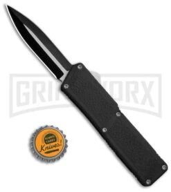 Lightning Black D/A OTF Automatic Knife - Dagger Two-Tone Plain -Deals Blade Master Store Lightning Black DA OTF Auto Dagger TT Plain GX 30807 jr bottlecap large