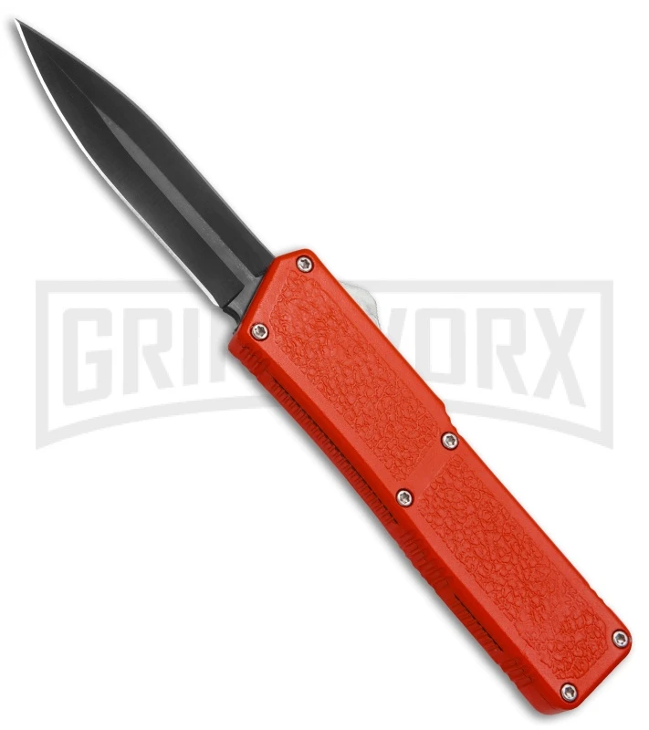 Lightning Red D/A OTF Automatic Knife - Dagger Black Plain 1 Lightning Red D/A OTF Automatic Knife - Dagger Black Plain