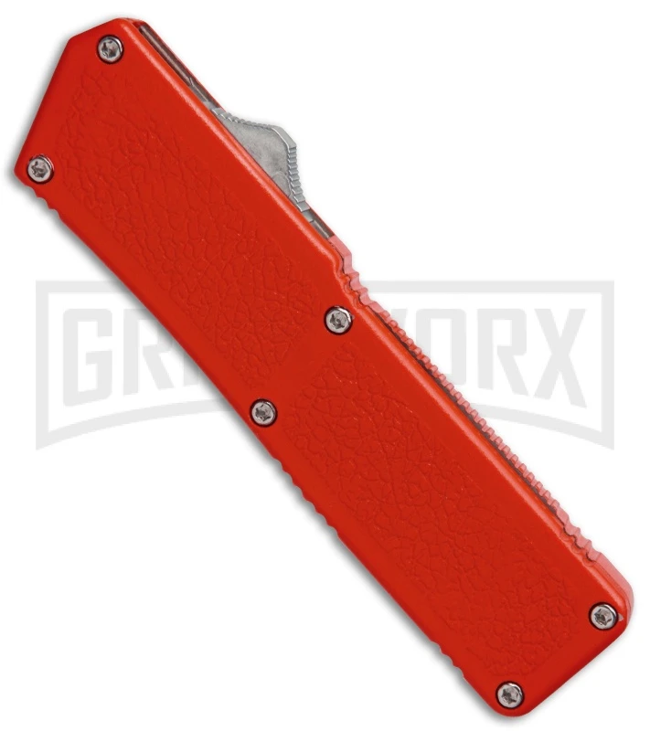 Lightning Red D/A OTF Automatic Knife - Dagger Black Plain 2 Lightning Red D/A OTF Automatic Knife - Dagger Black Plain - Image 2