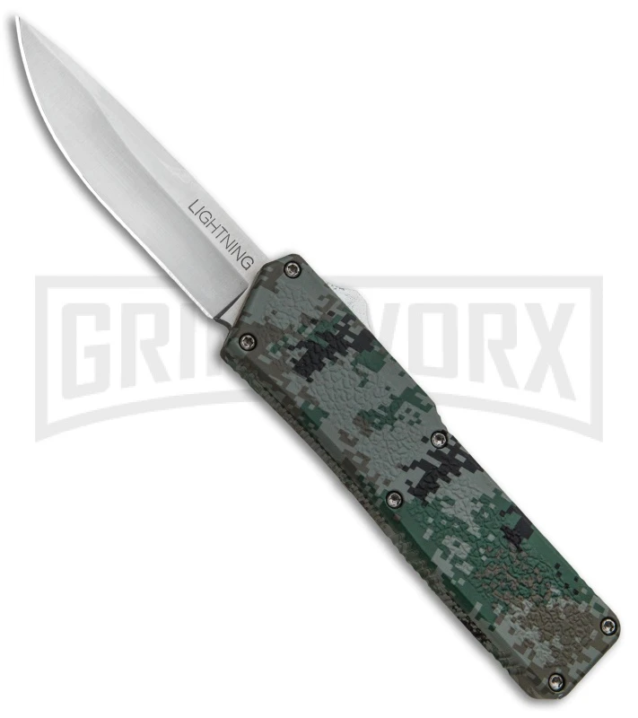 Lightning Digi Camo D/A OTF Automatic Knife - Satin Plain 1 Lightning Digi Camo D/A OTF Automatic Knife - Satin Plain
