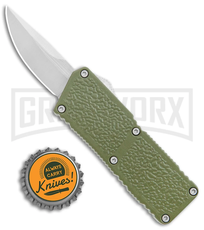 Lightning Fireball OD Green D/A OTF Automatic Knife - Drop Point Satin Plain 4 Lightning Fireball OD Green D/A OTF Automatic Knife - Drop Point Satin Plain - Image 4