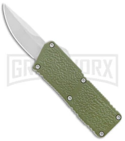 Lightning Fireball OD Green D/A OTF Automatic Knife - Drop Point Satin Plain