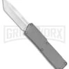 Lightning Gray D/A OTF Automatic Knife - Tanto Satin