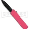 Lightning Pink D/A OTF Automatic Knife - Black Dagger
