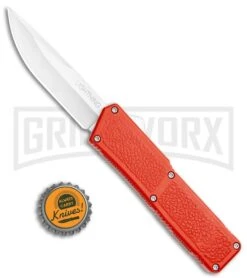 Lightning Red D/A OTF Automatic Knife - Satin Plain 7 Lightning Red D/A OTF Automatic Knife - Satin Plain -Deals Blade Master Store Lightning Red DA OTF Satin GX 5629 jr bottlecap large