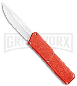 Lightning Red D/A OTF Automatic Knife - Satin Plain