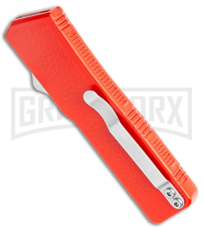 Lightning Red D/A OTF Automatic Knife - Satin Plain 3 Lightning Red D/A OTF Automatic Knife - Satin Plain - Image 3