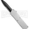 Lightning White D/A OTF Automatic Knife - Black Dagger Serr 4TH18