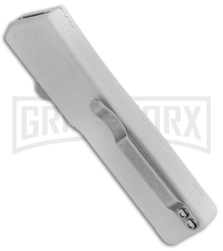 Lightning White D/A OTF Automatic Knife - Black Dagger Serr 4TH18 3 Lightning White D/A OTF Automatic Knife - Black Dagger Serr 4TH18 - Image 3