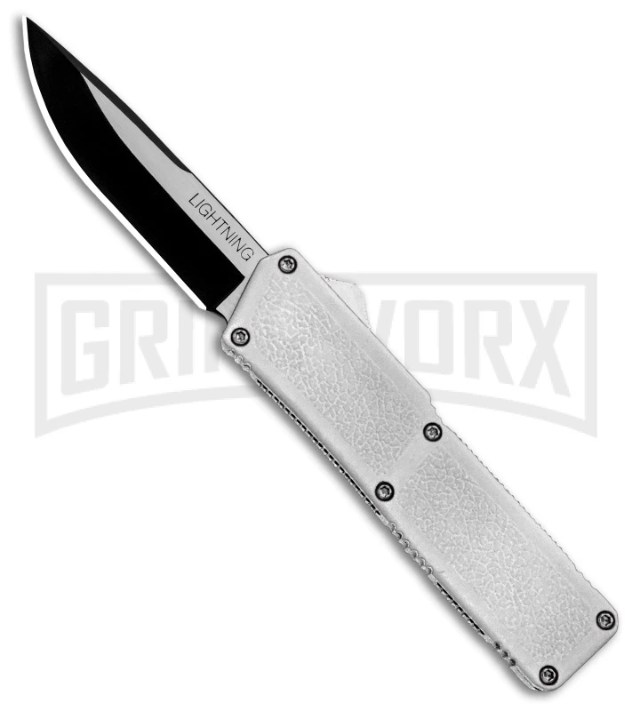 Lightning White D/A OTF Automatic Knife - Two-Tone Plain 1 Lightning White D/A OTF Automatic Knife - Two-Tone Plain