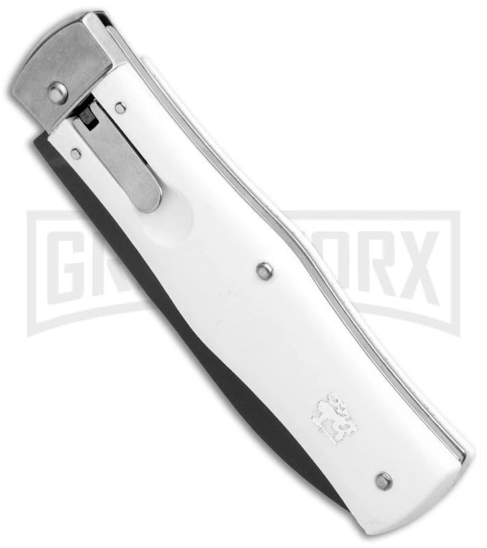 Mikov 241 Predator ABS White Automatic Lever Lock Knife - Black Bayo 2 Mikov 241 Predator ABS White Automatic Lever Lock Knife - Black Bayo - Image 2