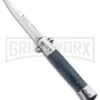 Milano 9" Stiletto Simulated Carbon Fiber Automatic Knife - Bayonet