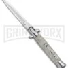 Milano 9" White Acrylic Bayonet (4" Satin)
