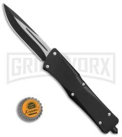 Night Bird D/A OTF Automatic Knife Smooth Black Handle - Black Plain 7 Night Bird D/A OTF Automatic Knife Smooth Black Handle - Black Plain -Deals Blade Master Store Night Owl Drop Point DA Smooth Black Handle black plain BP 26322 er bottlecap large