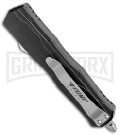 No Limit Knives Manis Black OTF Automatic Knife - Drop Point Satin Plain 6 No Limit Knives Manis Black OTF Automatic Knife - Drop Point Satin Plain -Deals Blade Master Store No Limit Knives Manis Black OTF Auto DP Satin GX 34120 jr side large