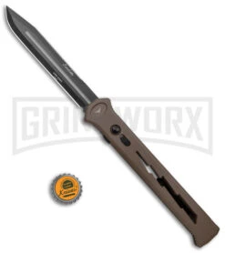 Paragon Estiletto Dark Earth Bolt Automatic OTF Knife - Black Clip Point -Deals Blade Master Store Paragon Estiletto CP OTF Auto Dark Earth Lightning Bolt Black EST CP LB FDE B DE BHQ 134551 jr bottlecap large