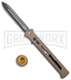 Paragon Estiletto Dark Earth Bolt Automatic OTF Knife - Black Spear Point -Deals Blade Master Store Paragon Estiletto SP OTF Auto Black Lightning Bolt Dark Earth Black BHQ 137456 jr bottlecap large